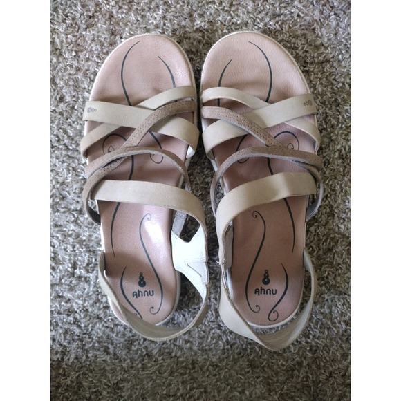 Ahnu Women's Sandals in Cream and Brown - Picture 3 of 5